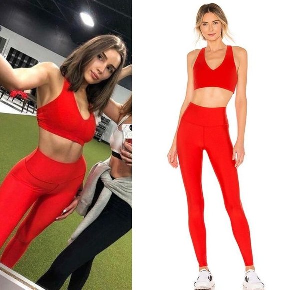 ALO Yoga Pants - ALO Yoga High-Waist Airlift Legging in Scarlet Red